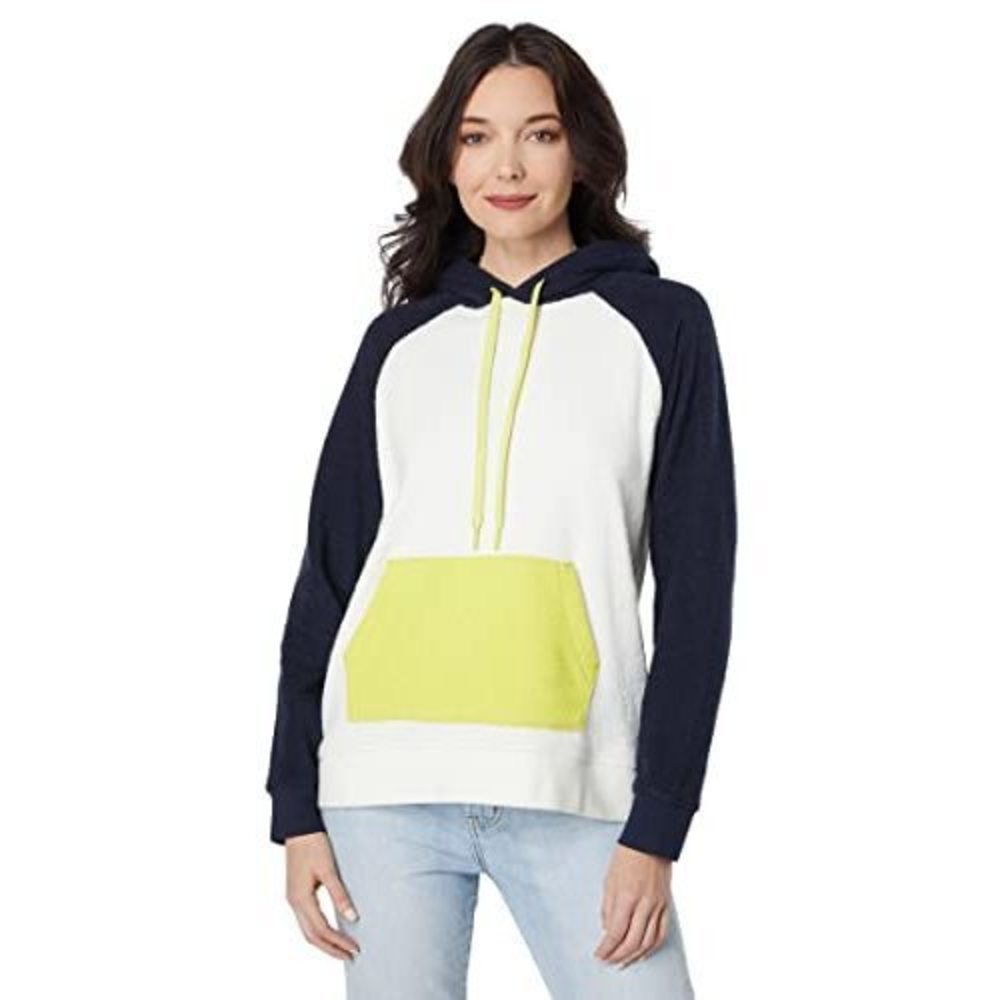 Outerknown Hightide Colorblock Hoodie Night/Electric Lime L